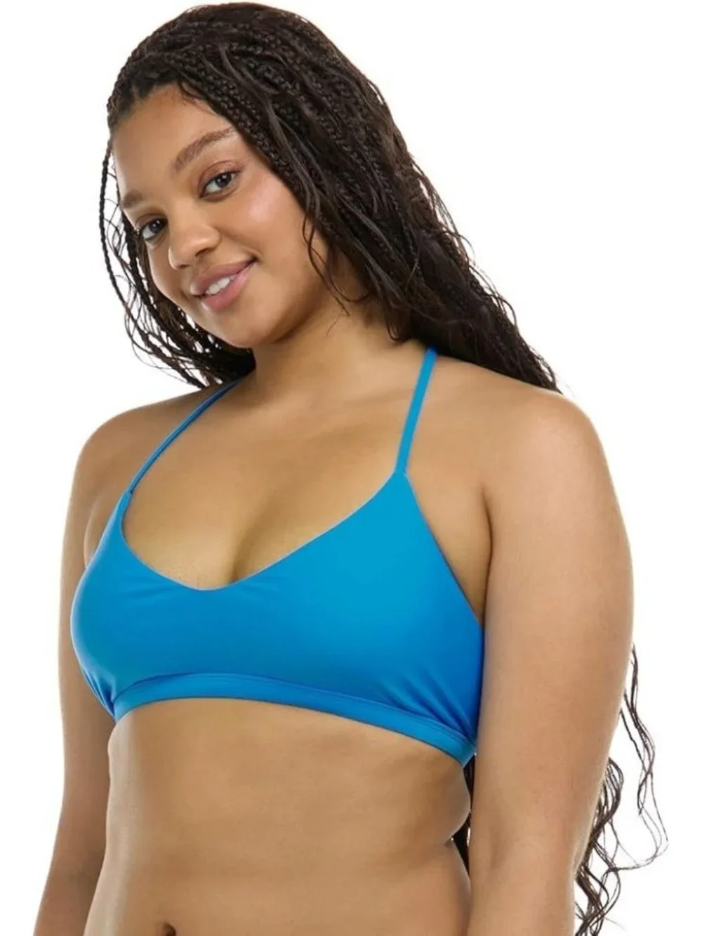 Body Glove Smoothies Ruth Solid Fixed Triangle Bikini Top Swimsuit XL NWT
